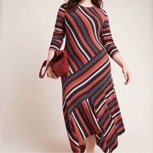 [XL] MAVEA by Anthropologie - Striped Midi Dress